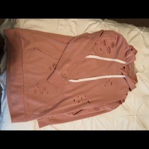 Peach hole-ly hoodie